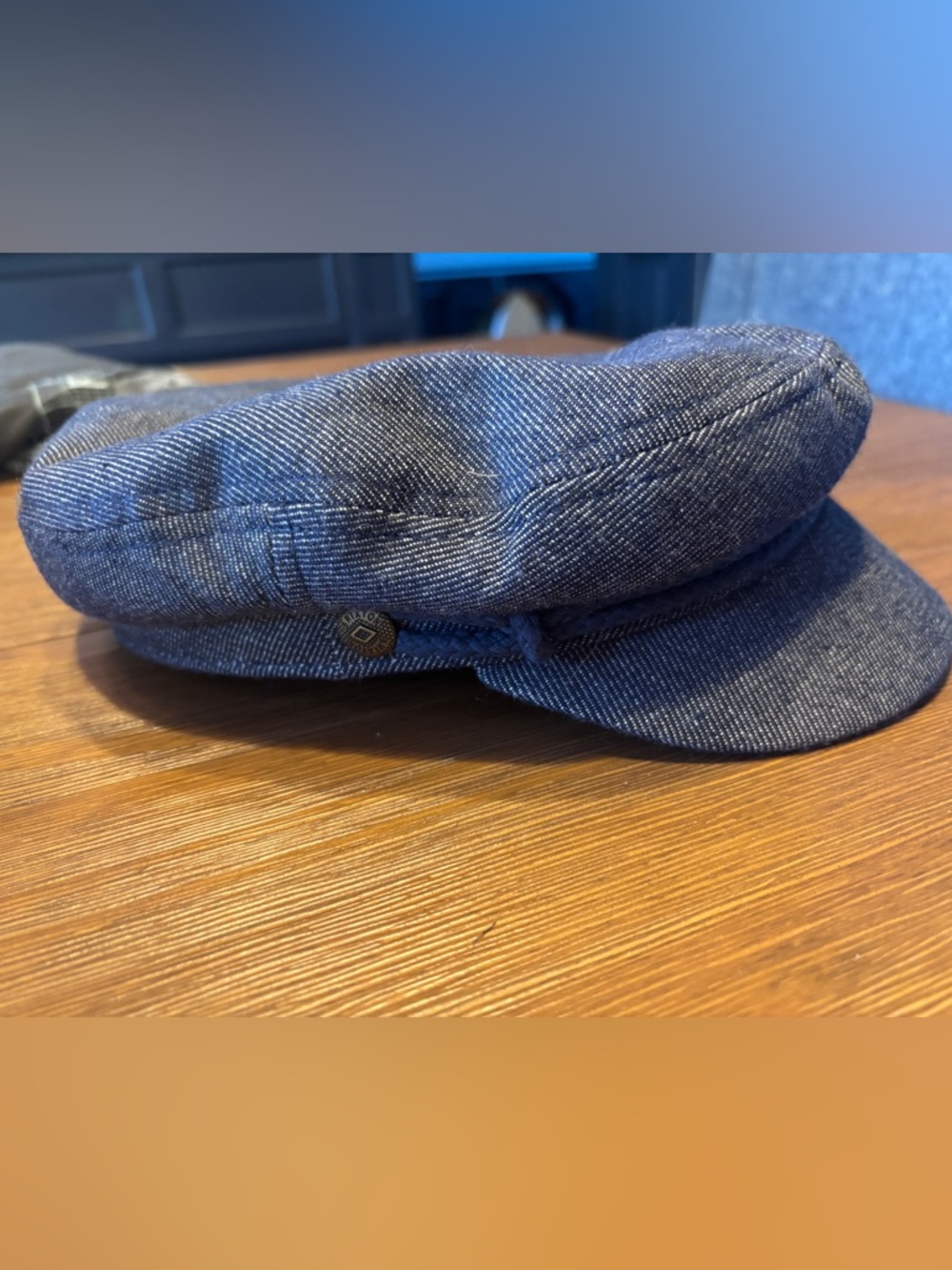 BRIXTON denim Fiddler cap s Medium